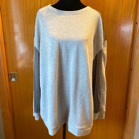 LANE BRYANT Gray Velour Sweater - Picture 1 of 11